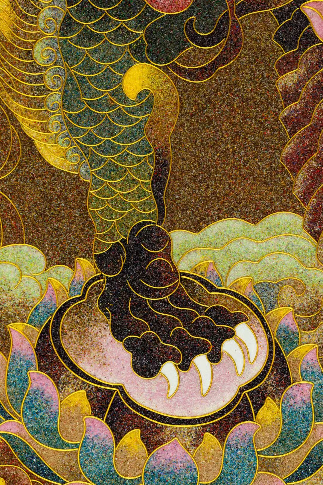 Riding and listening to Ksitigarbha Bodhisattva 骑谛听地藏菩萨