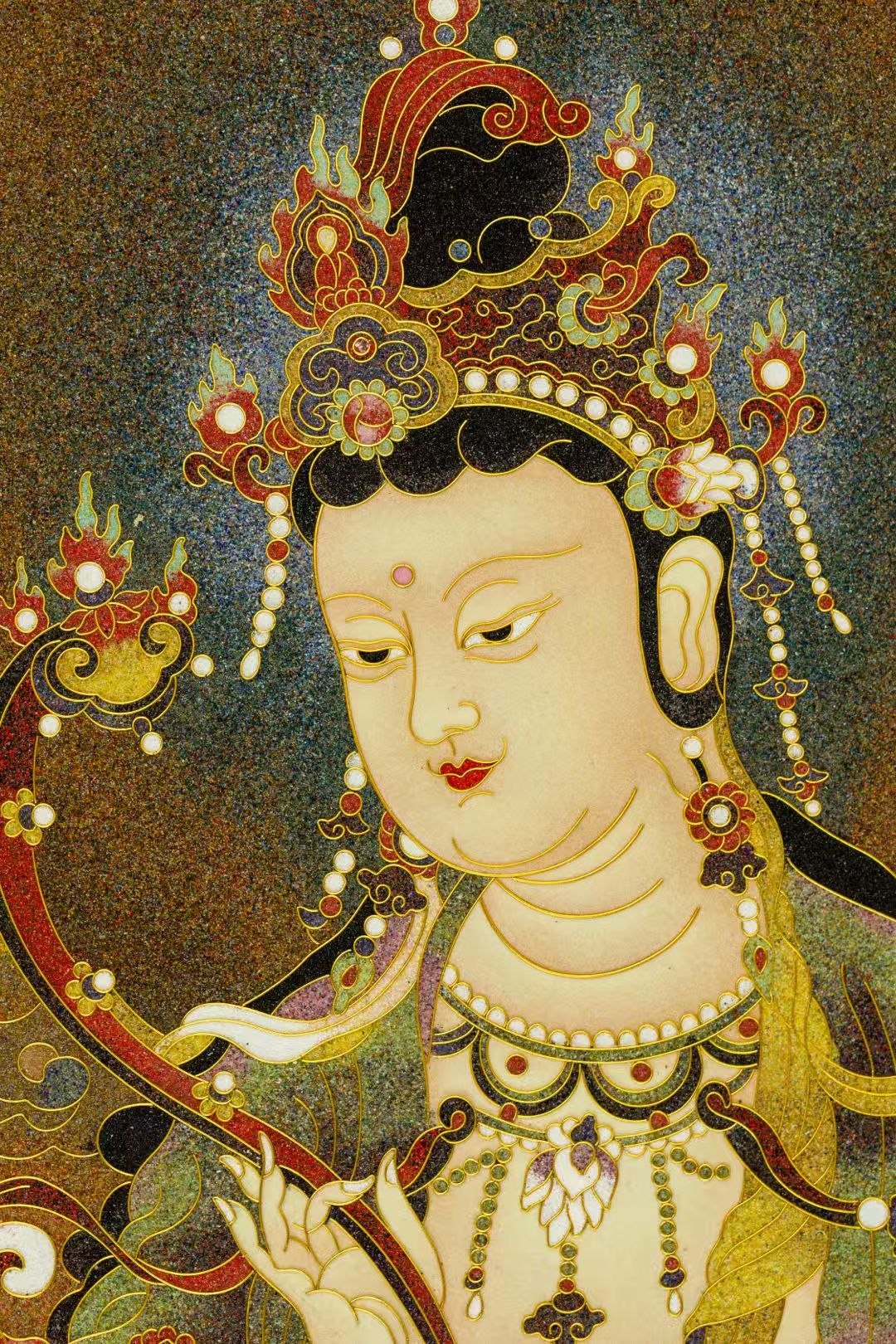 Manjushri Bodhisattva Mounted on a Lion（驾狮文殊菩萨）