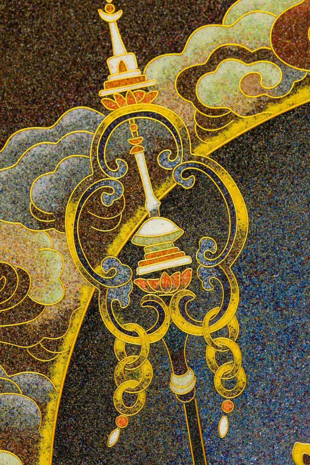 Riding and listening to Ksitigarbha Bodhisattva 骑谛听地藏菩萨